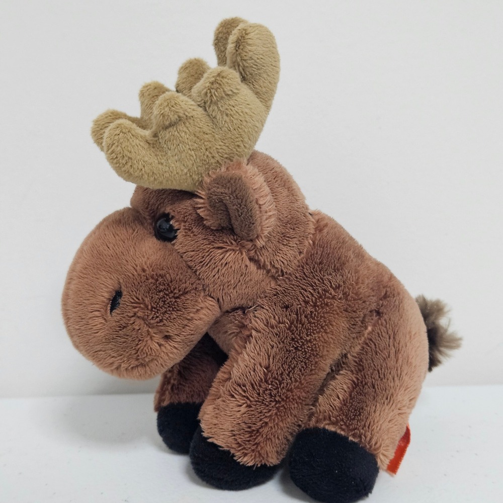 Wild Republic Plush Toy 6in Brown Moose Stuffed Animal Wildlife Small Cabincore